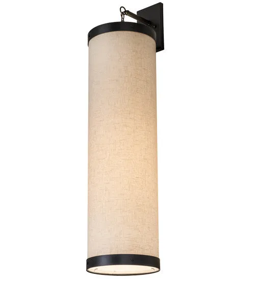 10"W Contemporary Cilindro Textrene Hanging Wall Sconce