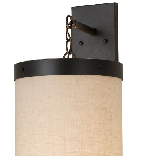 10"W Contemporary Cilindro Textrene Hanging Wall Sconce