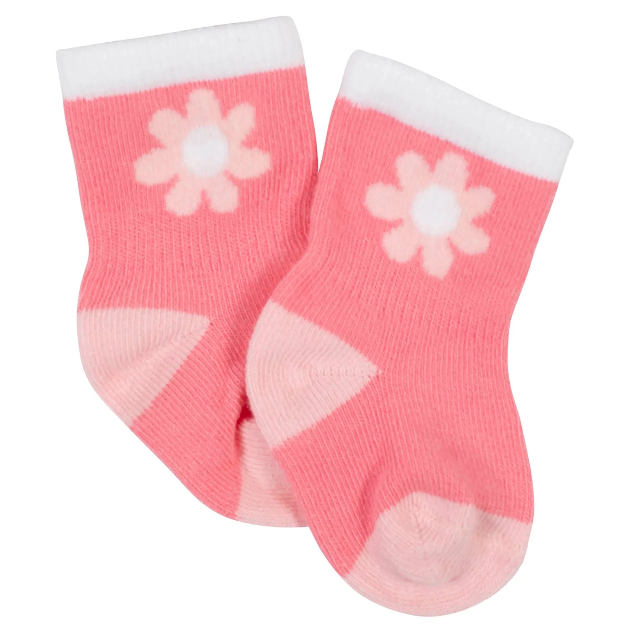 12-Pack Baby Girls Love, Floral, & Fairy Tale Wiggle-Proof™ Socks