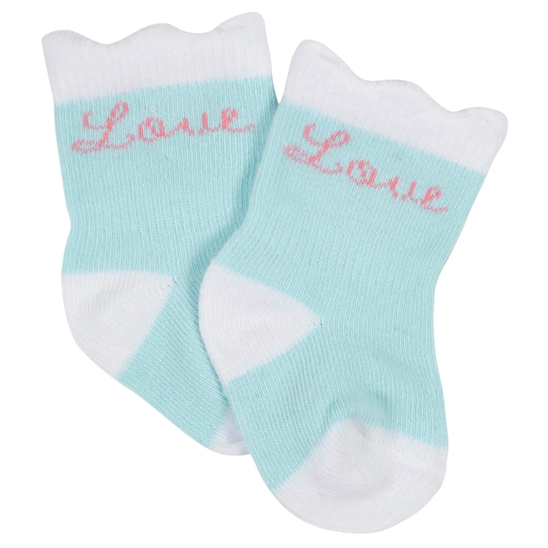 12-Pack Baby Girls Love, Floral, & Fairy Tale Wiggle-Proof™ Socks