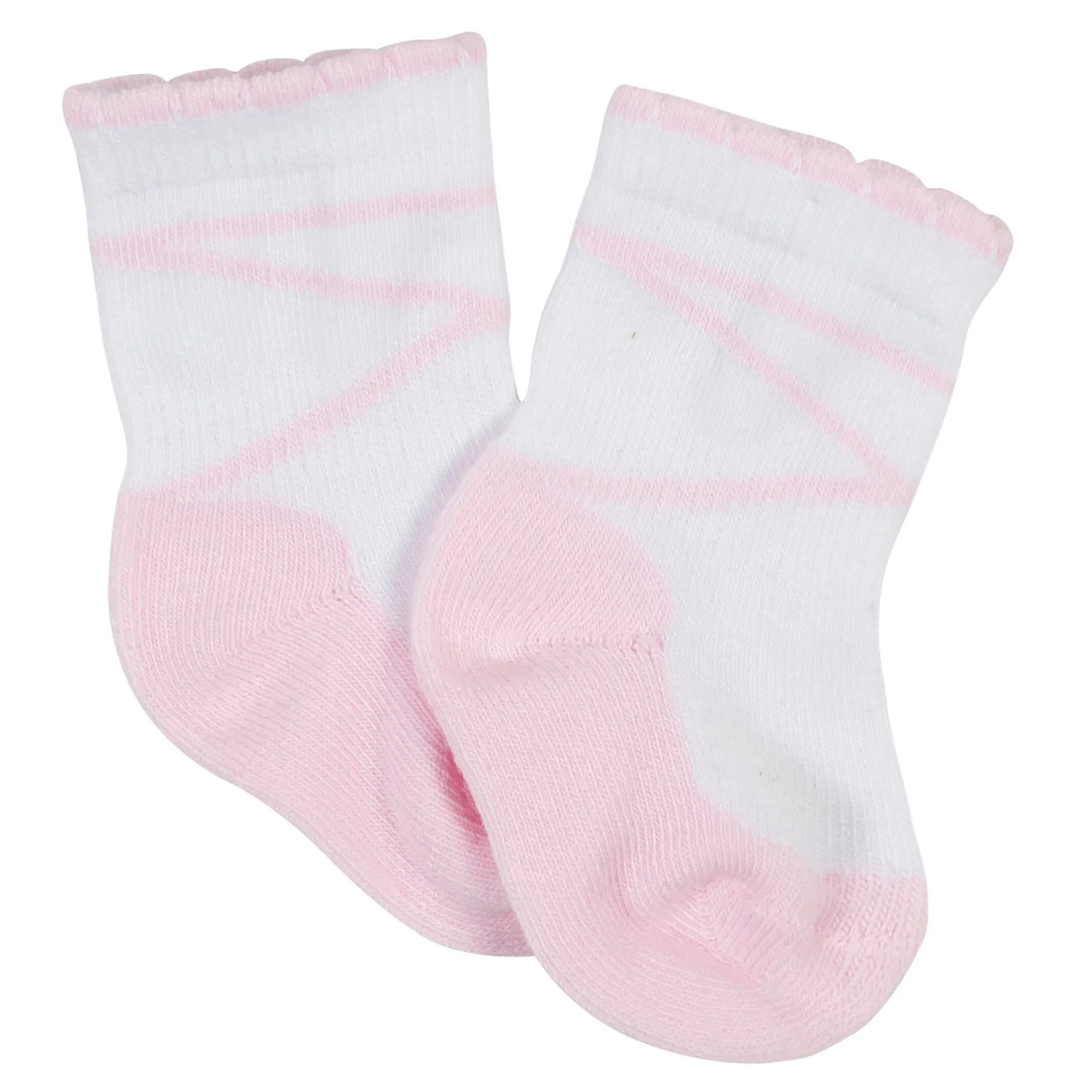 12-Pack Baby Girls Love, Floral, & Fairy Tale Wiggle-Proof™ Socks