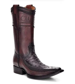 1B1AA1 - Cuadra blackcherry casual cowboy ostrich leather boots for men