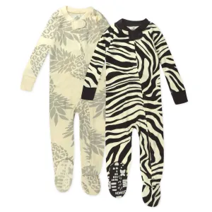 2-Pack Organic Cotton Snug-Fit Footed Pajama