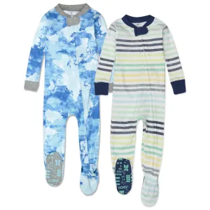 2-Pack Organic Cotton Snug-Fit Footed Pajama