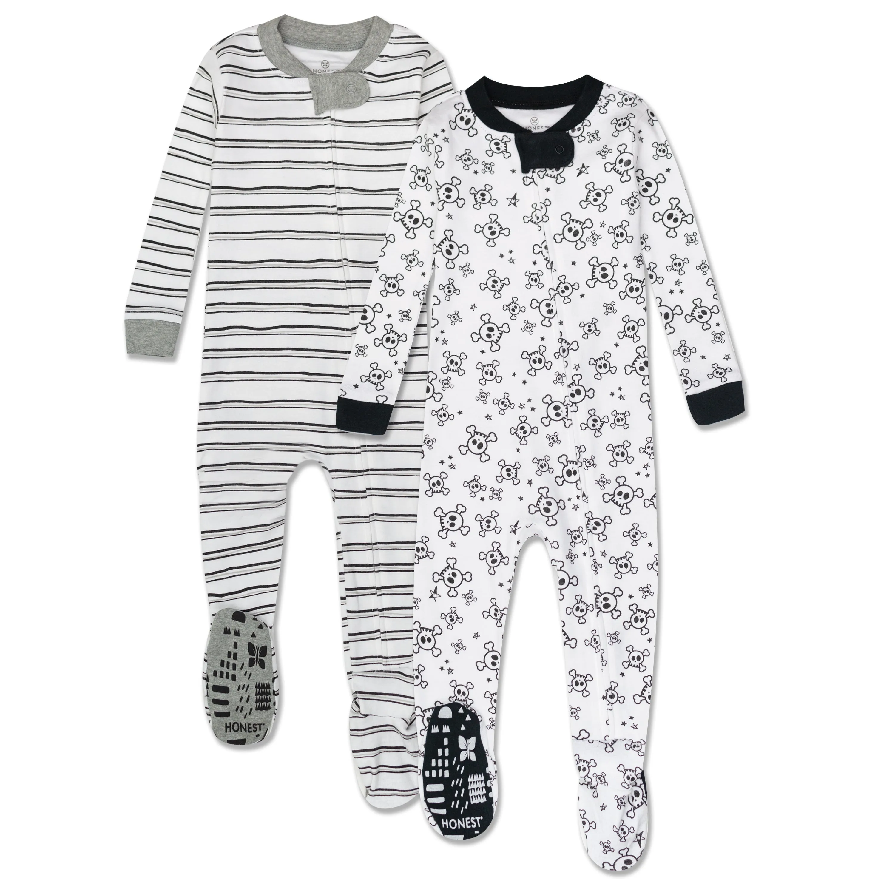 2-Pack Organic Cotton Snug-Fit Footed Pajamas