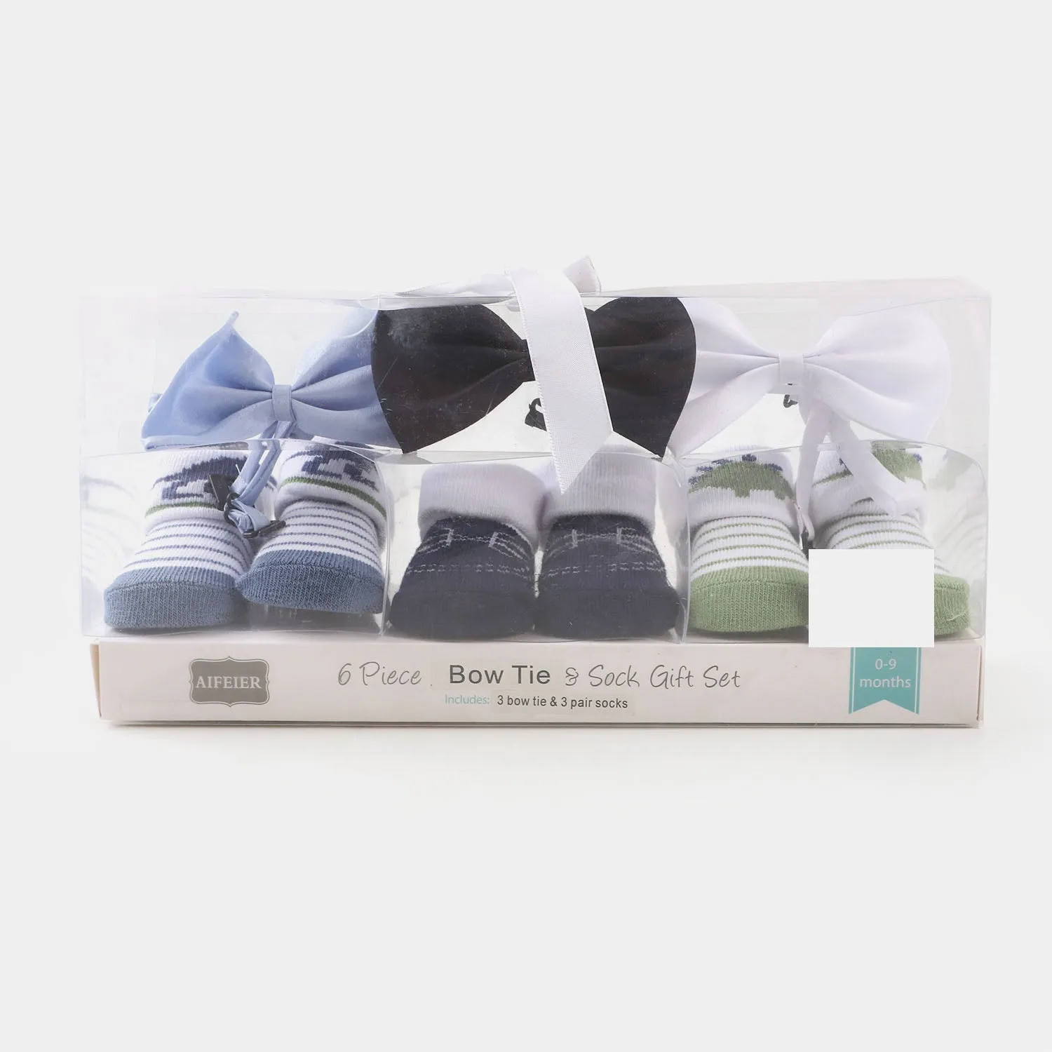 3 Bow Tie & 3 Pair Socks For Infant