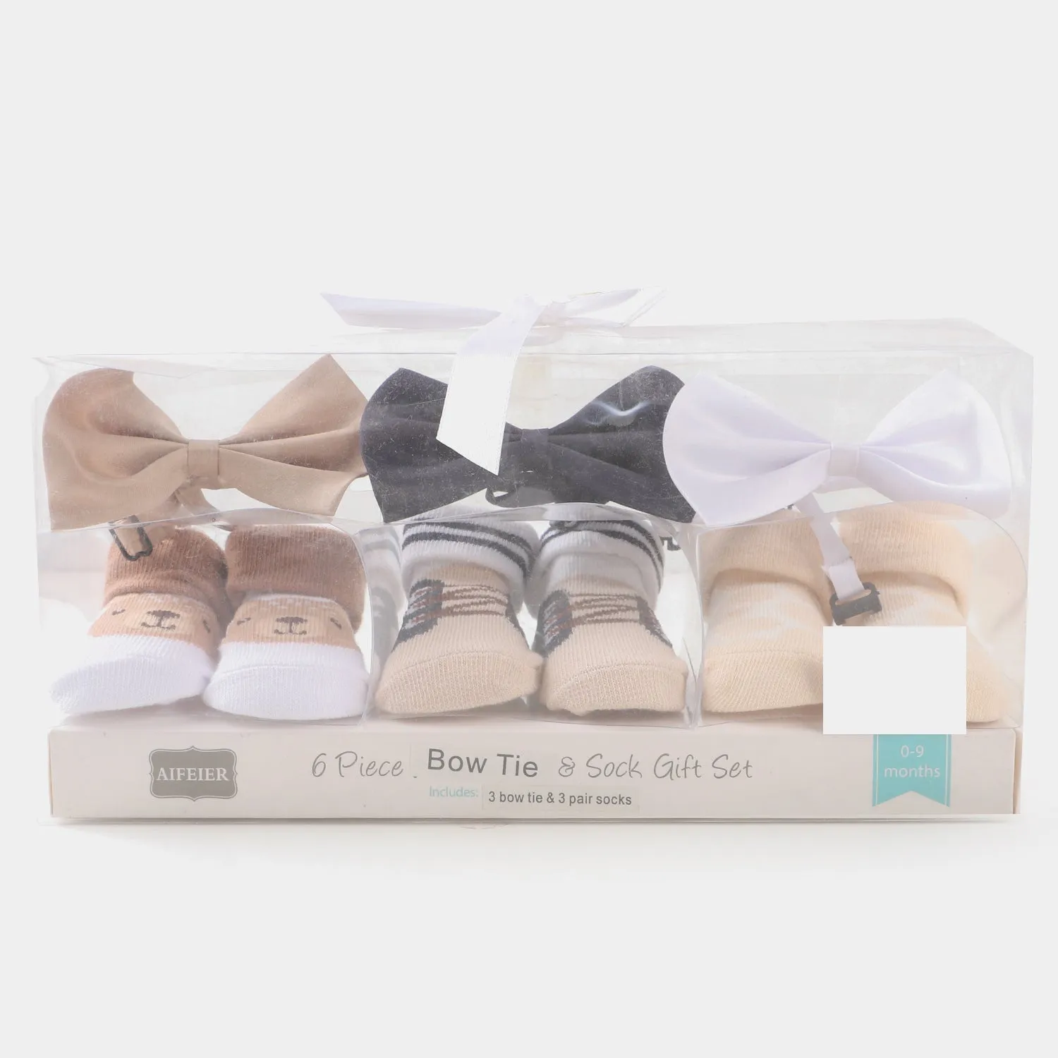 3 Bow Tie & 3 Pair Socks For Infant