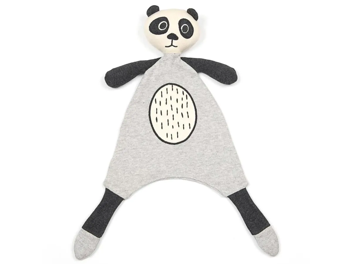 3 Piece Bert Panda Bear Baby Toy Soother Bib and Booty Set