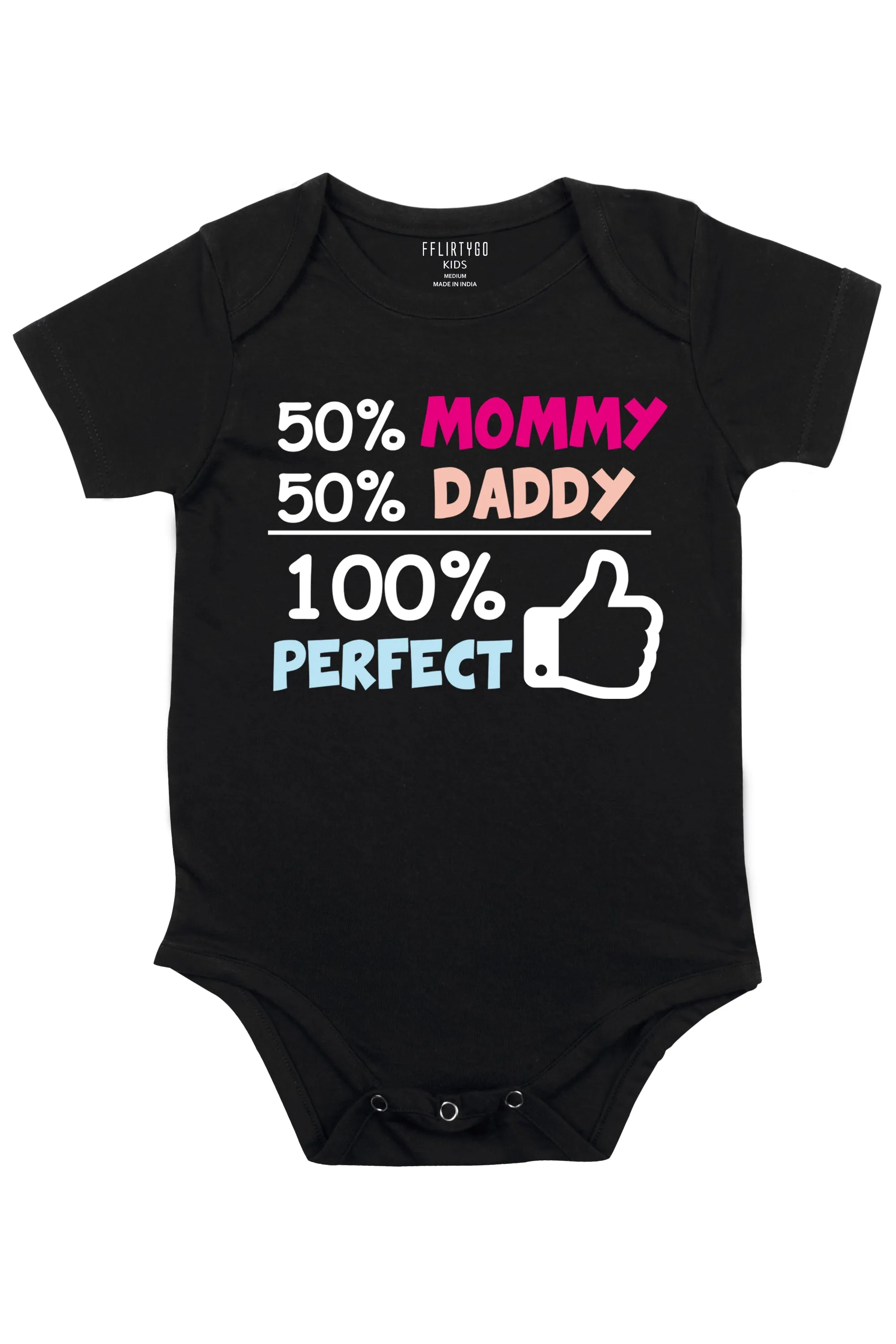 50% Mommy 50ddy 100% Perfect Baby Romper | Onesies