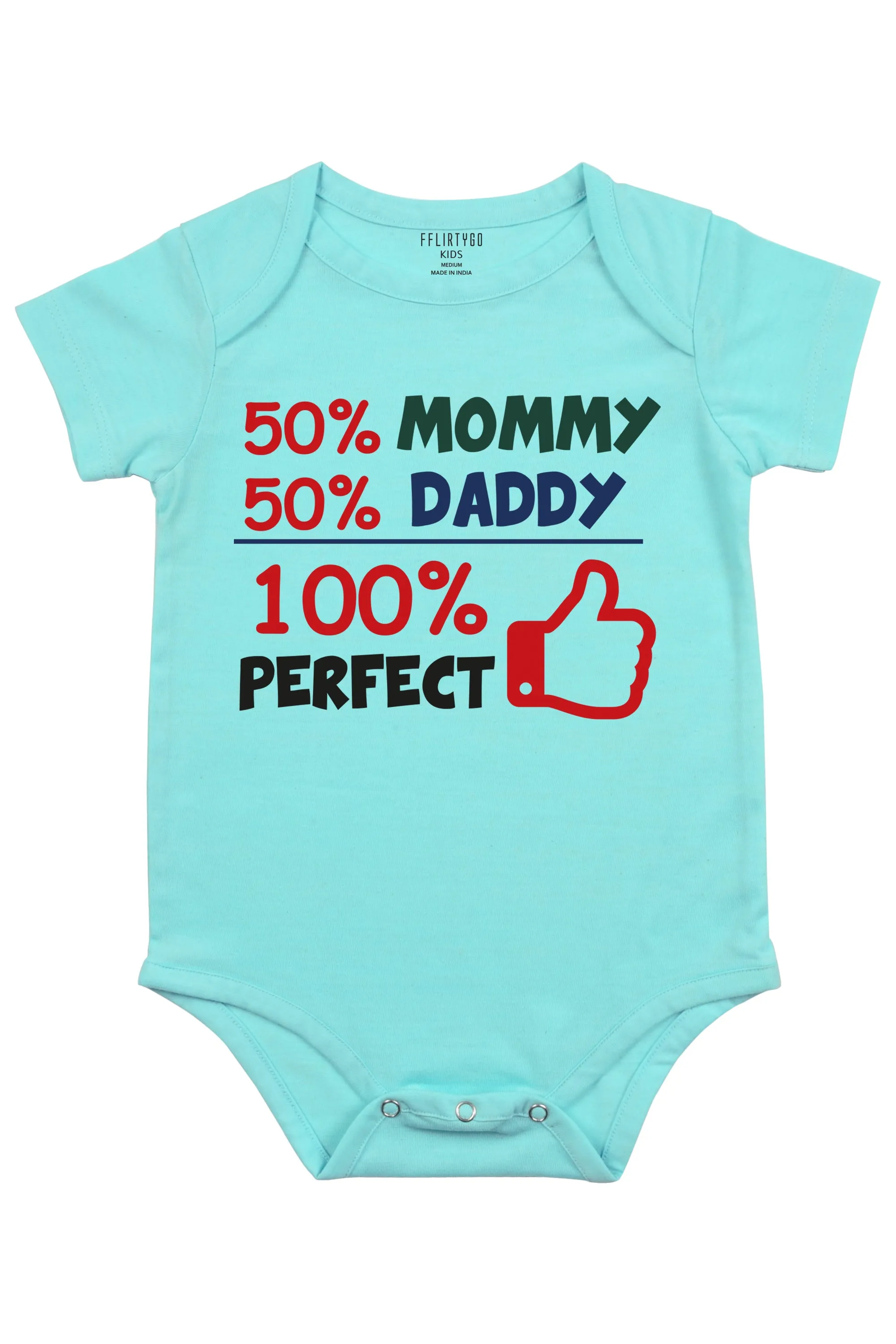 50% Mommy 50ddy 100% Perfect Baby Romper | Onesies