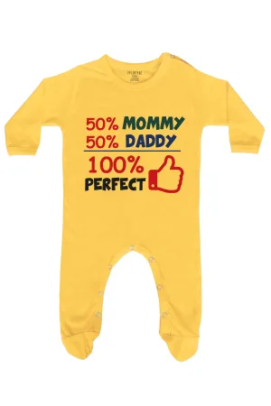 50% Mommy 50�ddy 100% Perfect Baby Romper | Onesies