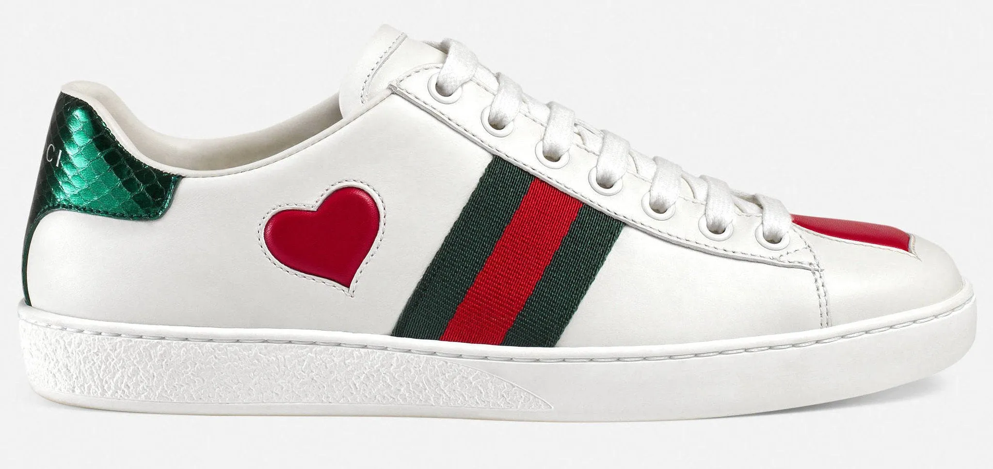 Ace Embroidered Low Top Sneaker - Hearts