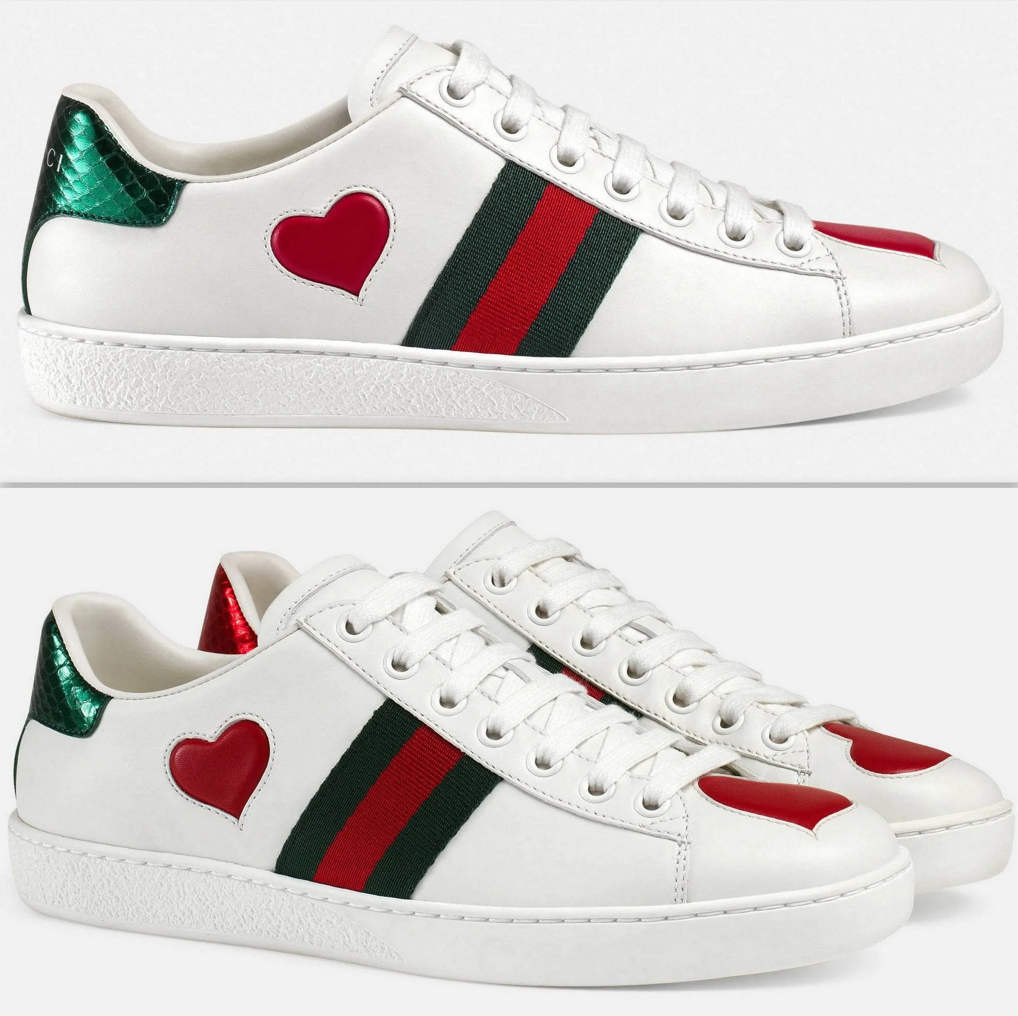 Ace Embroidered Low Top Sneaker - Hearts