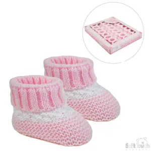 ACRYLIC BABY BOOTEES W/STRIPE : S437-P