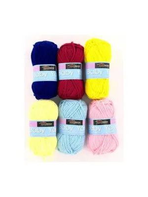 Acrylic Baby Yarn (Available in a pack of 24)