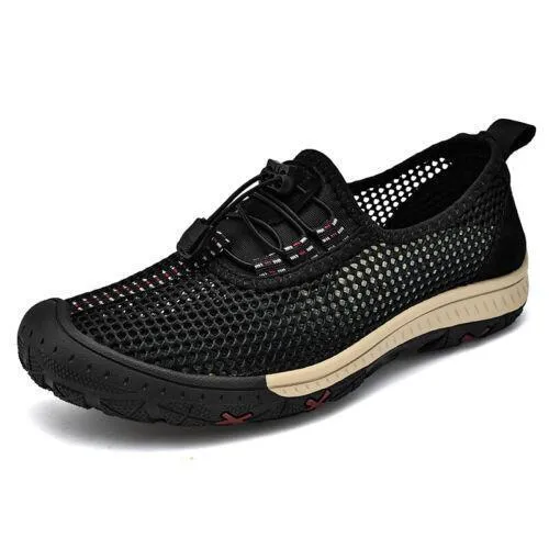 Adjustable Breathable Mesh Walking Shoes Lightweight Non-Slip