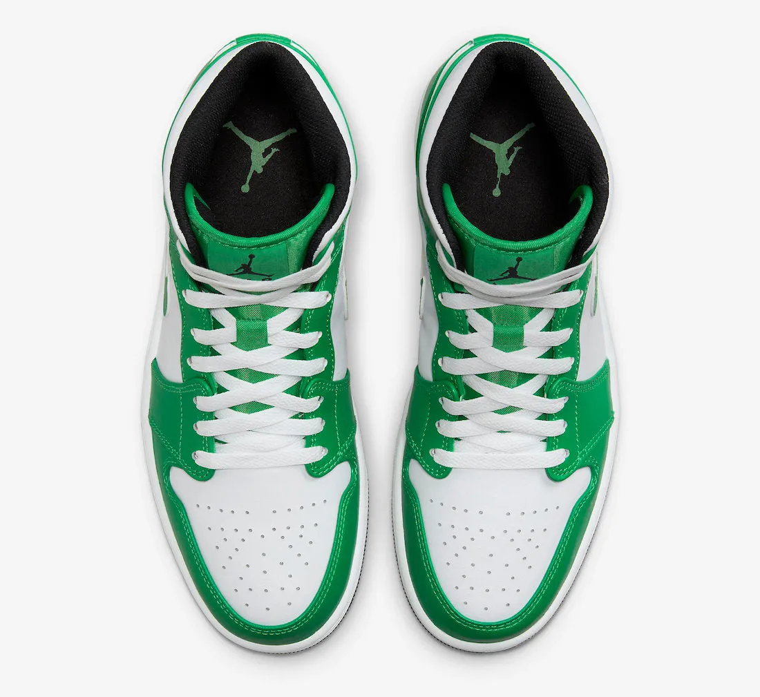 Air Jordan 1 Mid Lucky Green Black White DQ8426-301