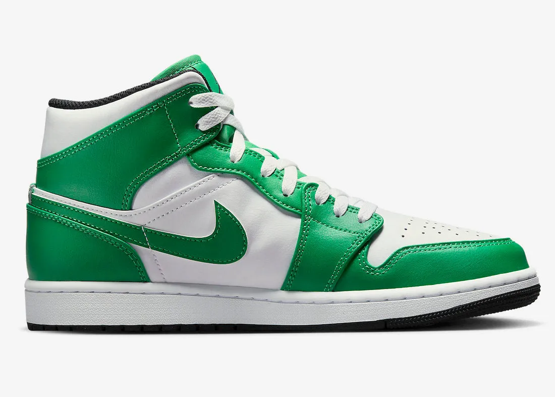 Air Jordan 1 Mid Lucky Green Black White DQ8426-301