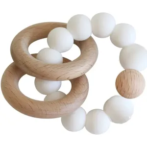 Alimrose - Beechwood Teether Ring Set - Milk