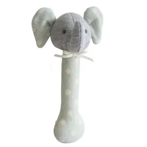 Alimrose - Elephant Stick Rattle - Duck Egg Blue