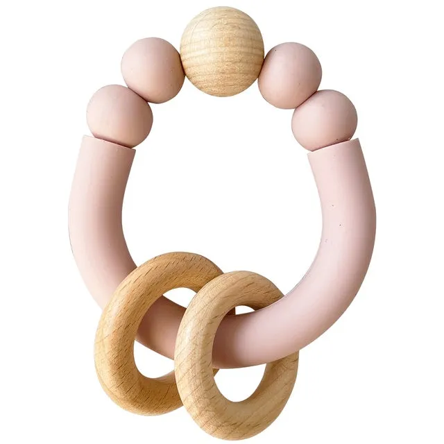 Alimrose - Remy Beechwood Silicone Teether - Petal