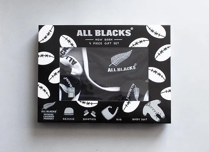 All Blacks Rugby 4 Piece Newborn Baby Gift Set