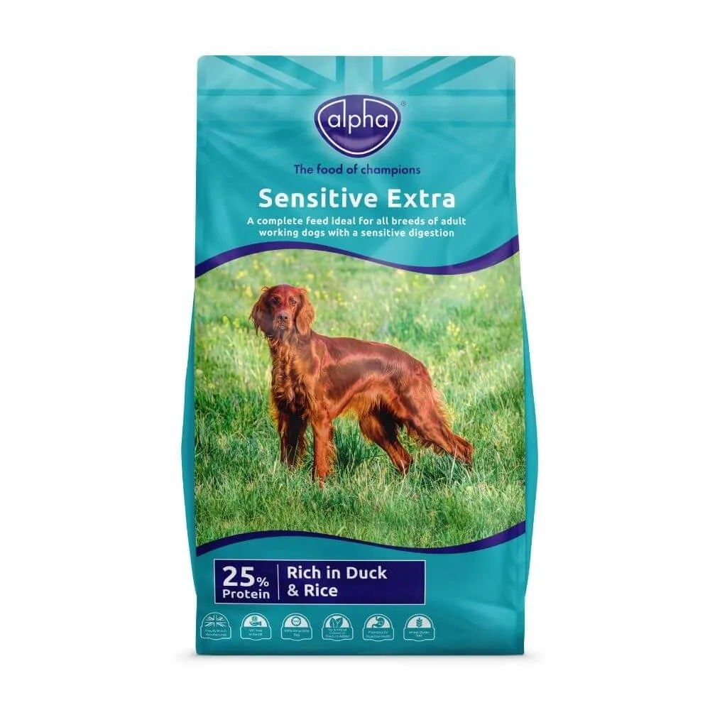 Alpha Sensitive Extra Duck & Rice Working Dog Food 15kg