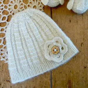 Ariel Hat and Booties Knitting Pattern - 4Ply (BC116)