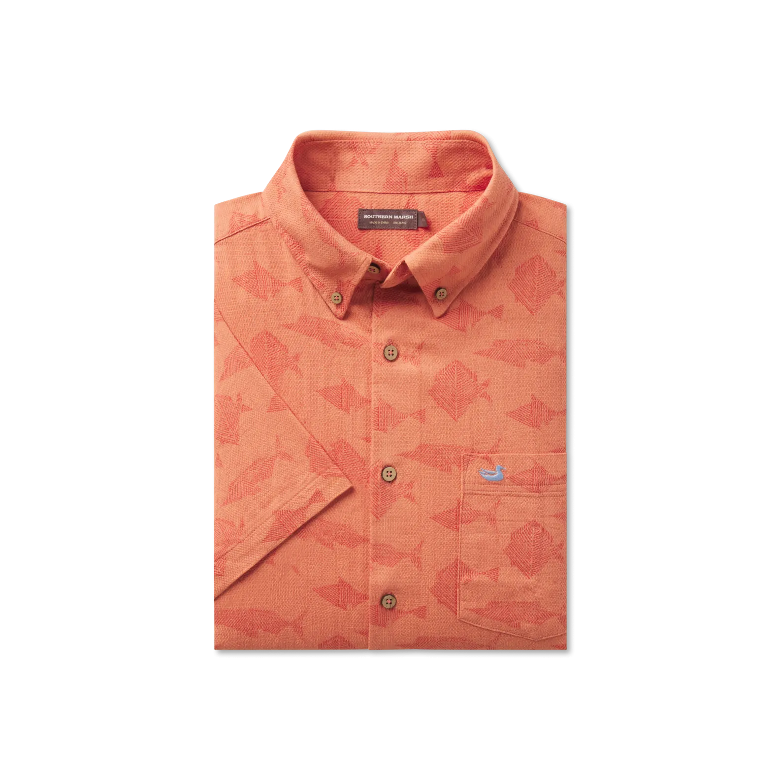 Atoll Woven Shirt - Geometric Fish