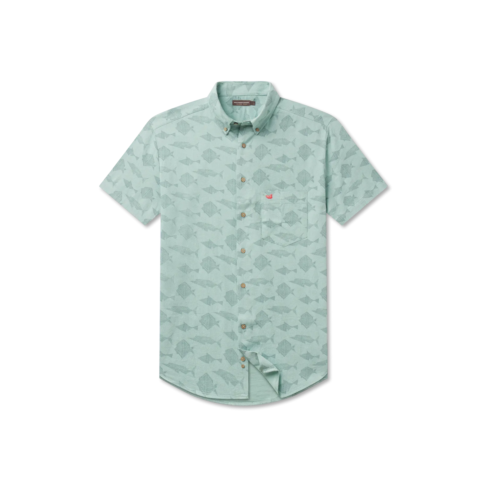 Atoll Woven Shirt - Geometric Fish