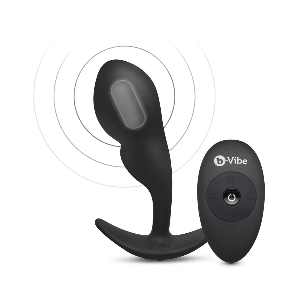 b-Vibe Vibrating P-Spot Snug Plug Large with Rechargeable Remote Control