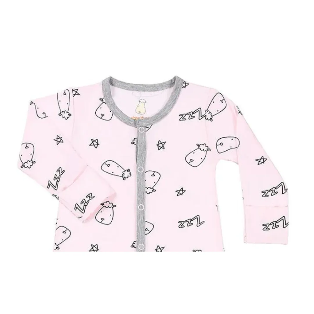 Baa Baa Sheepz Romper Sweet Dreams Baa Baa Pink - Snap