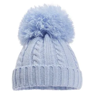 Baby Blue Knitted Pom Pom Hat