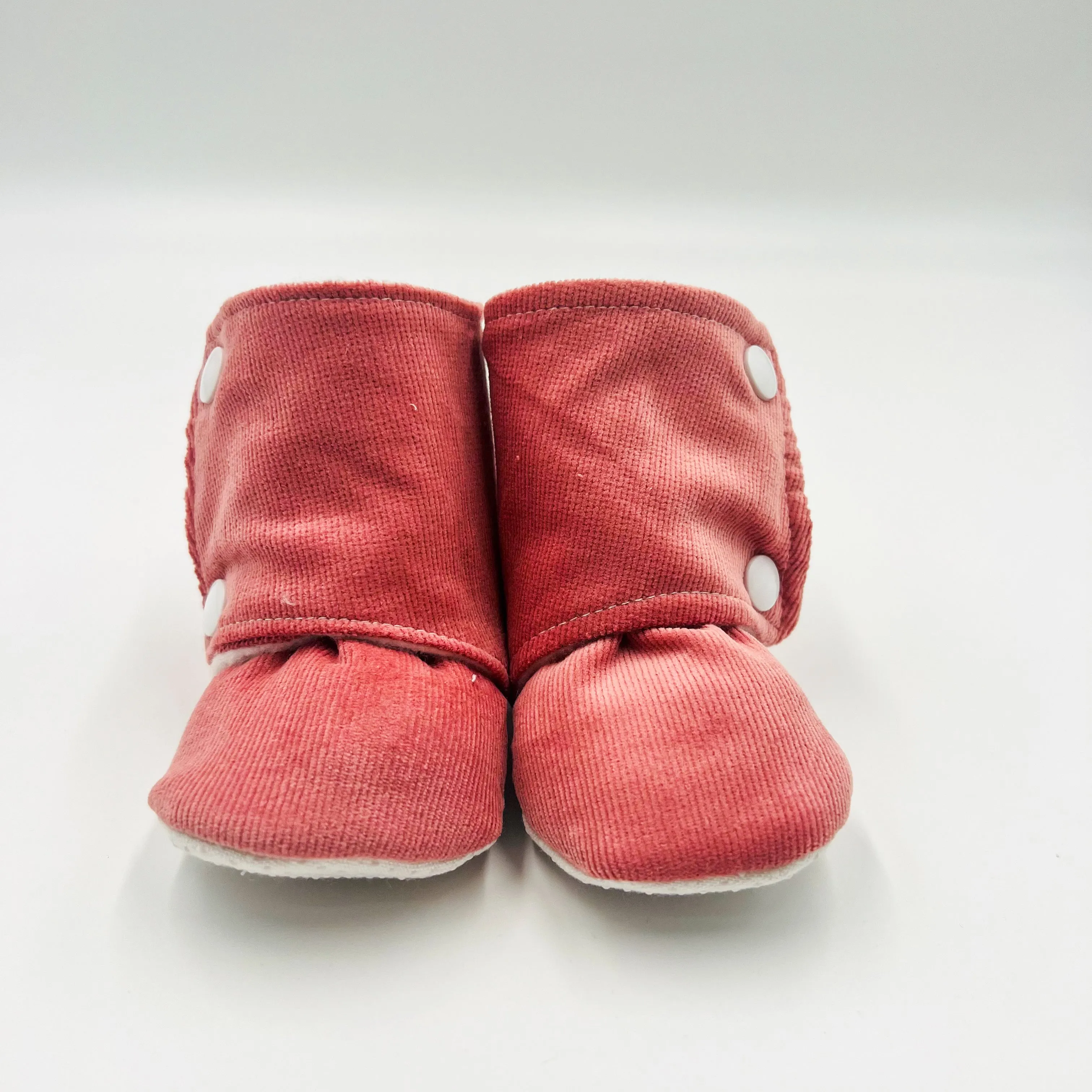 Baby Booties (Pink Corduroy)