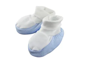 Baby Boy's Blue Checkered Booties