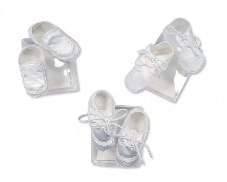 Baby Boys Satin Booties/ Shoes - 3 Designs-327