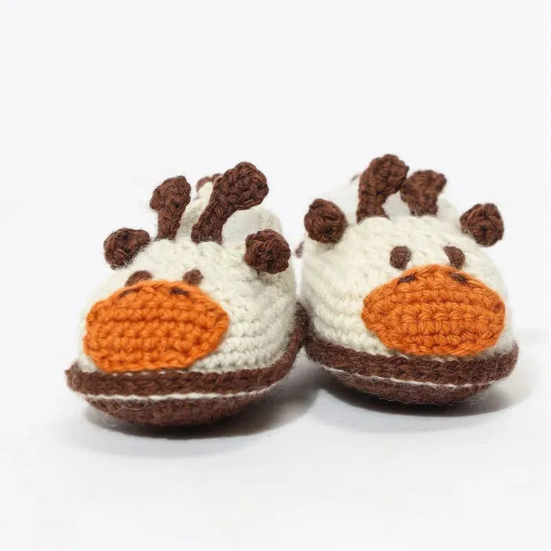 Baby Cute Gifi Crochet Booties - Off-White