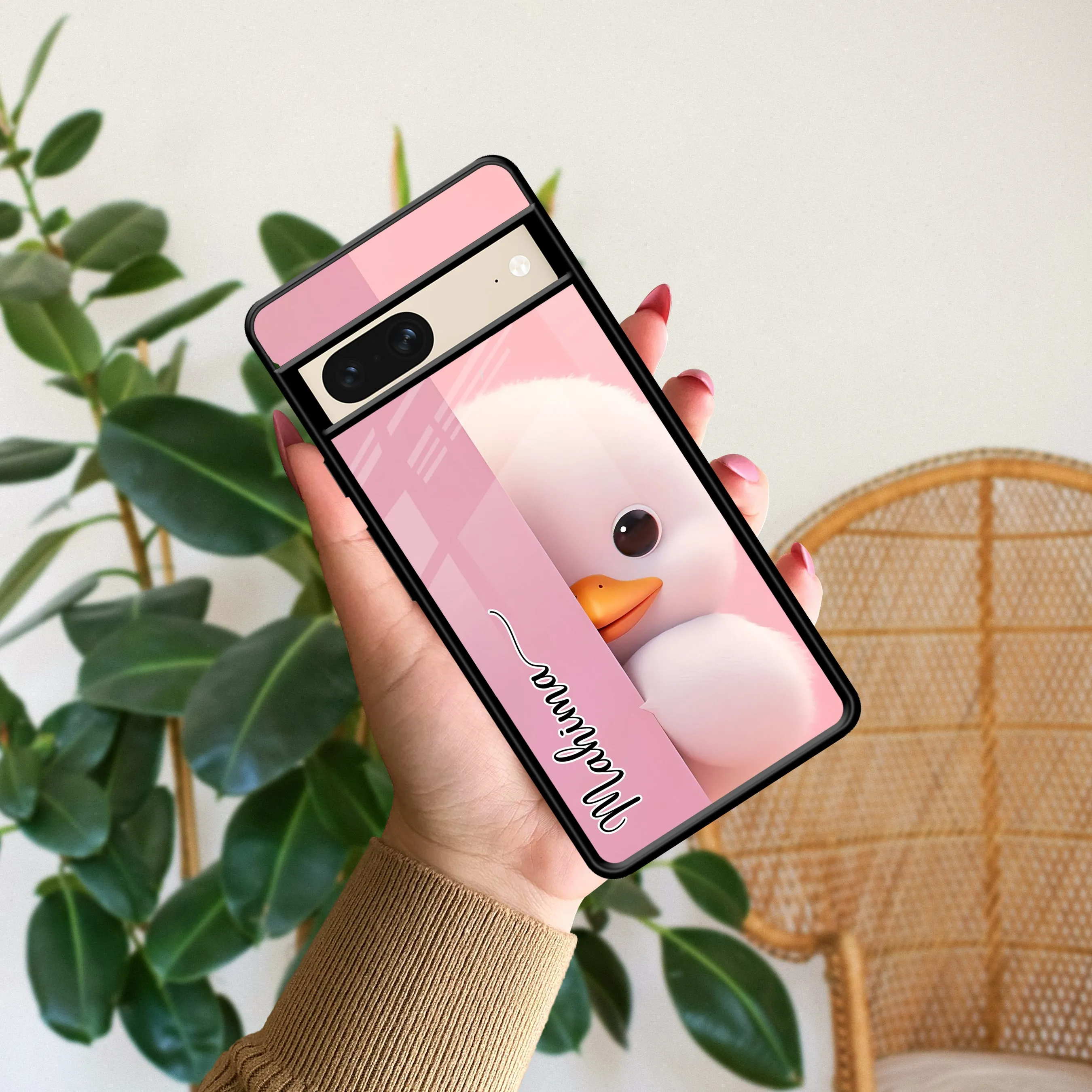 Baby Duck Glossy Metal Case Cover For Google