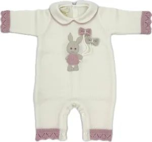 Baby Girls Knitted Layette Gift Set - Happy Bunny