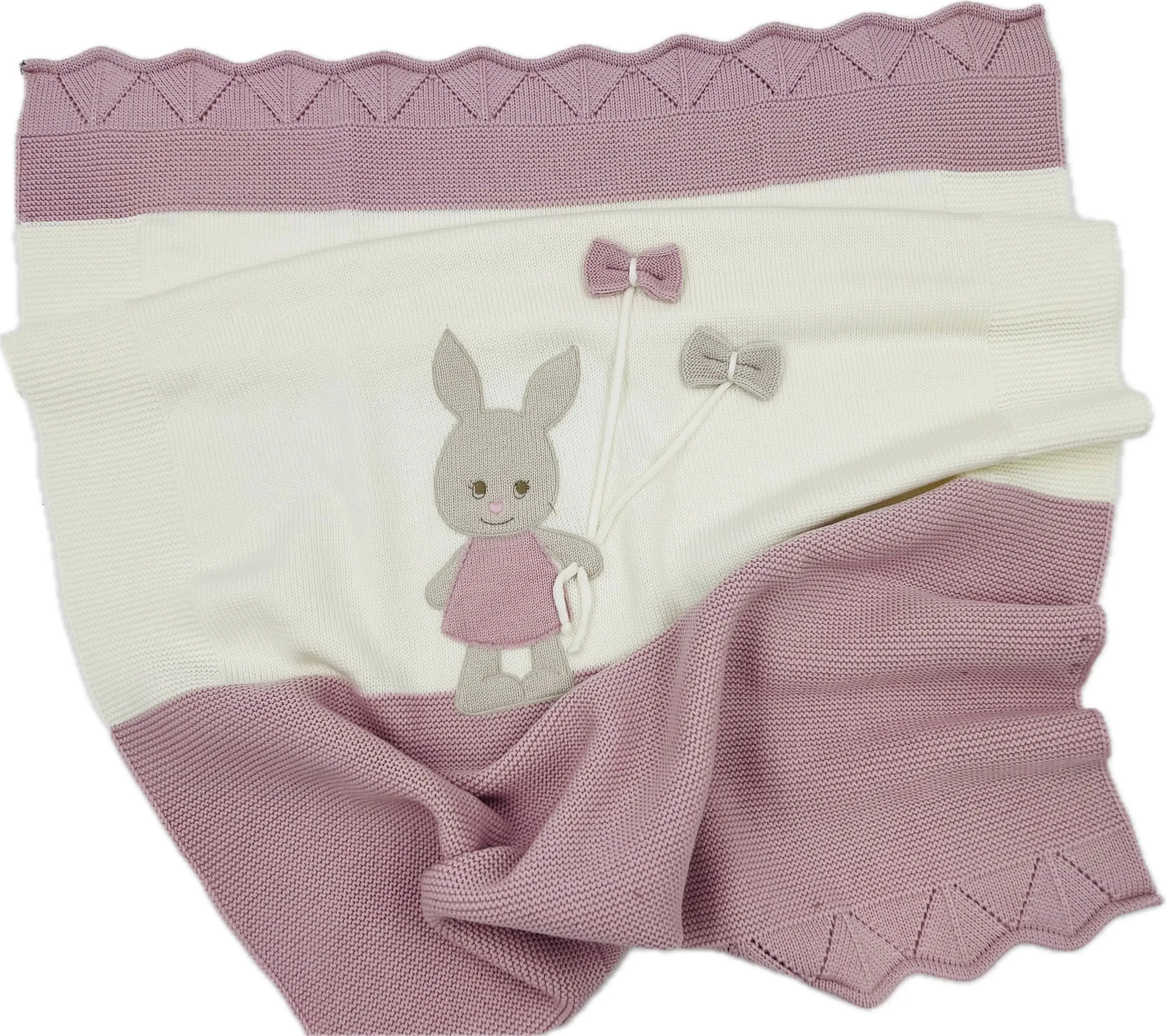 Baby Girls Knitted Layette Gift Set - Happy Bunny