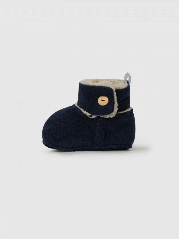 Baby Hat | Booties- Fleece - Navy | Snug