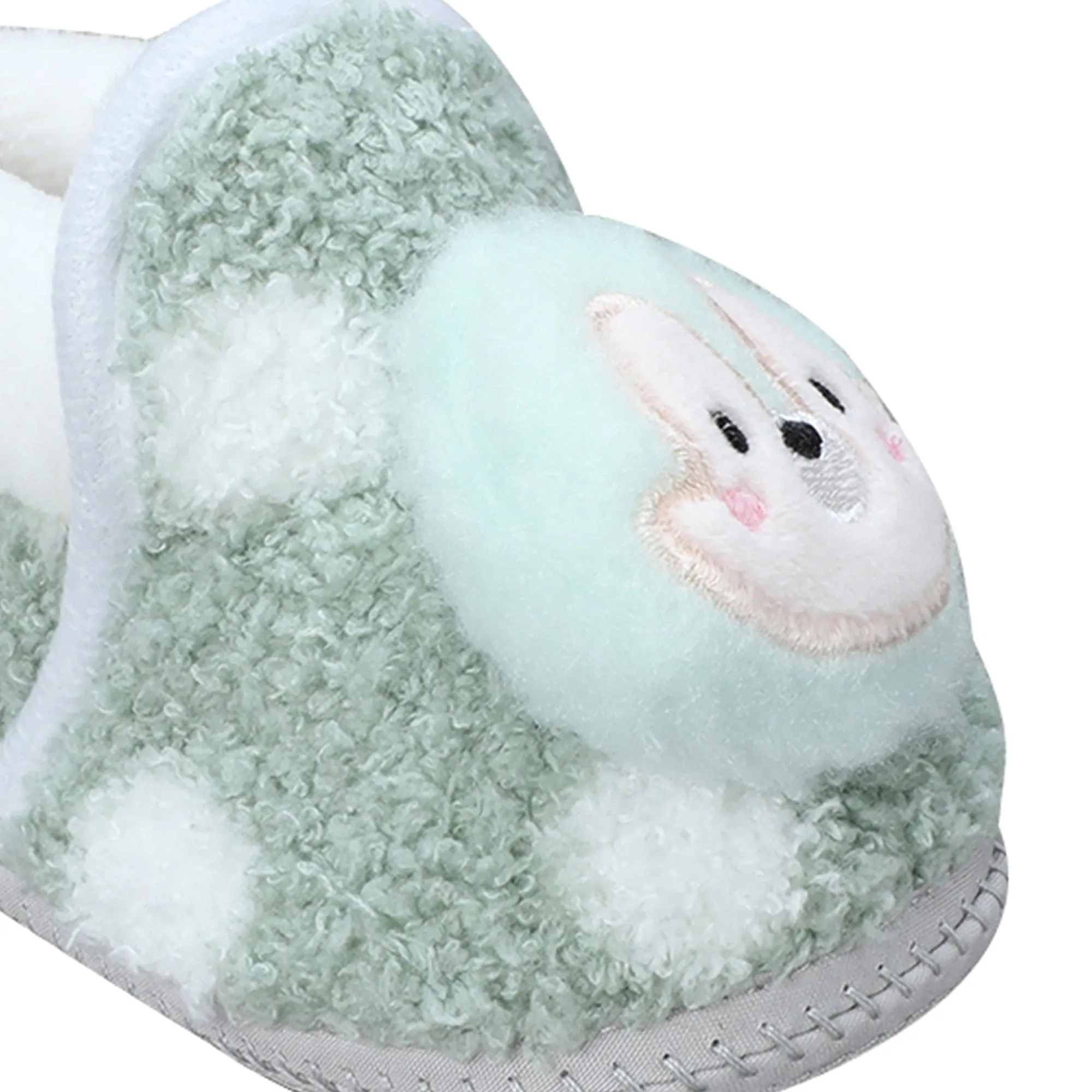 Baby Moo 3D Squirrel Soft Slip-On Anti-Skid Plush Warm Booties - Green