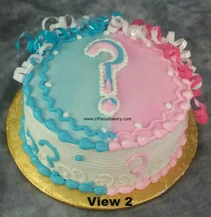 Baby Sex Reveal Round Cake