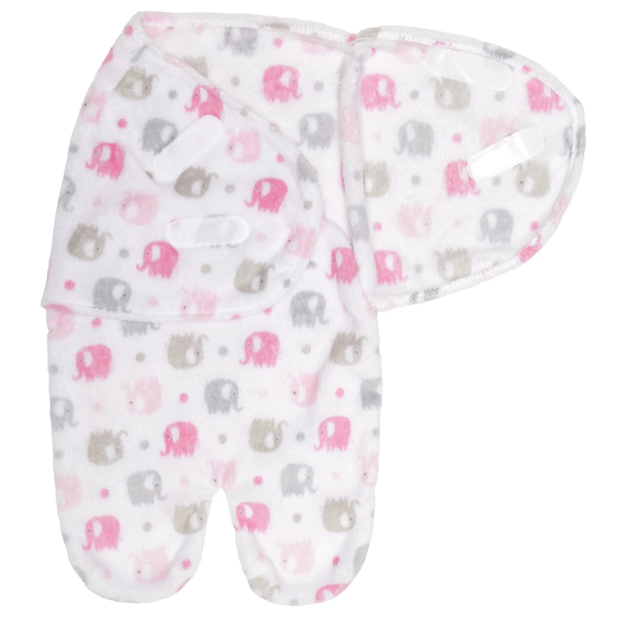 Baby Swaddle Blanket Wrap for Girls - Pink Elephant