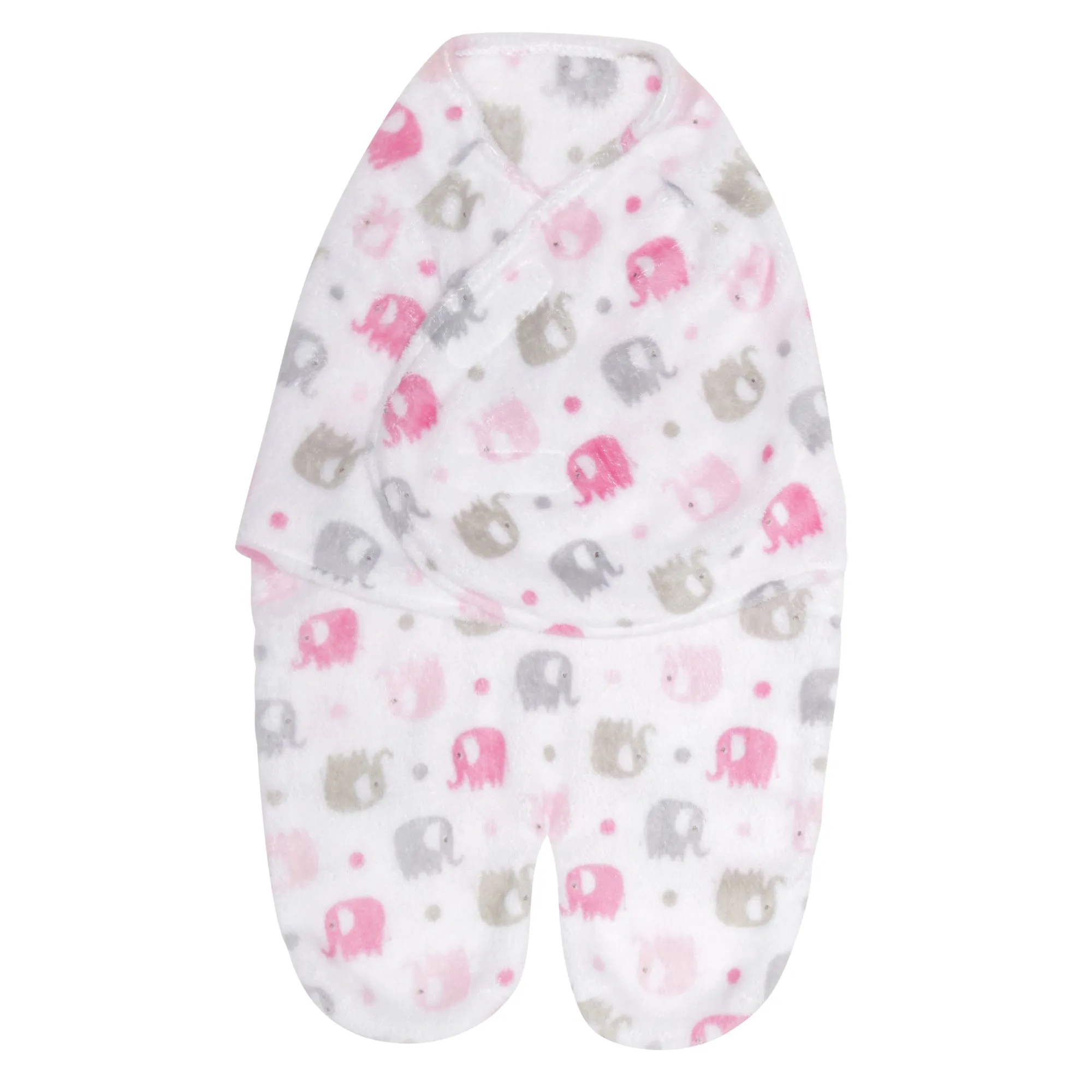 Baby Swaddle Blanket Wrap for Girls - Pink Elephant