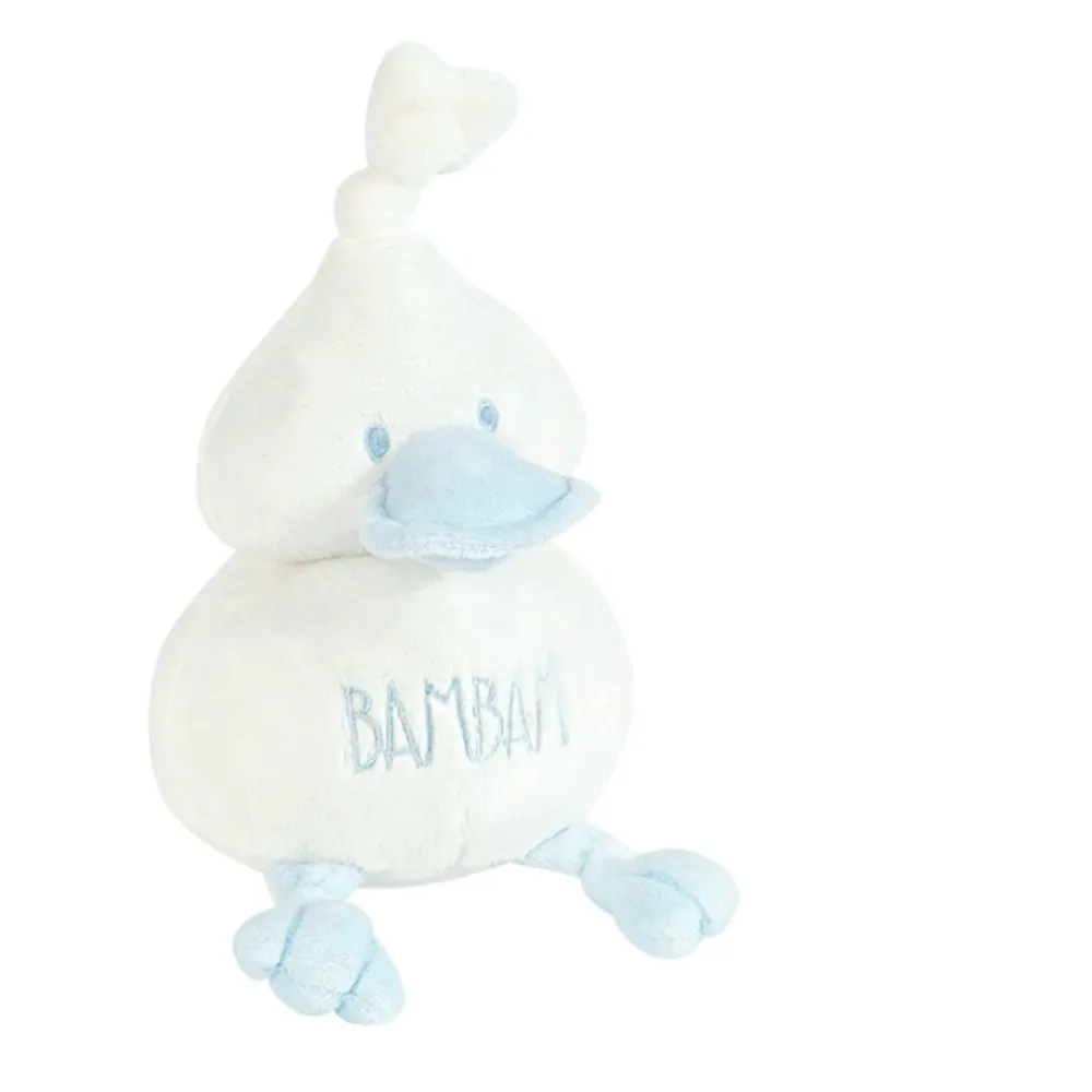 Bam Bam Cuddle Duck Rattle in Blue