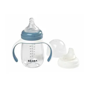 BEABA 2-In-1 Bottle To Sippy Learning Cup - Rain