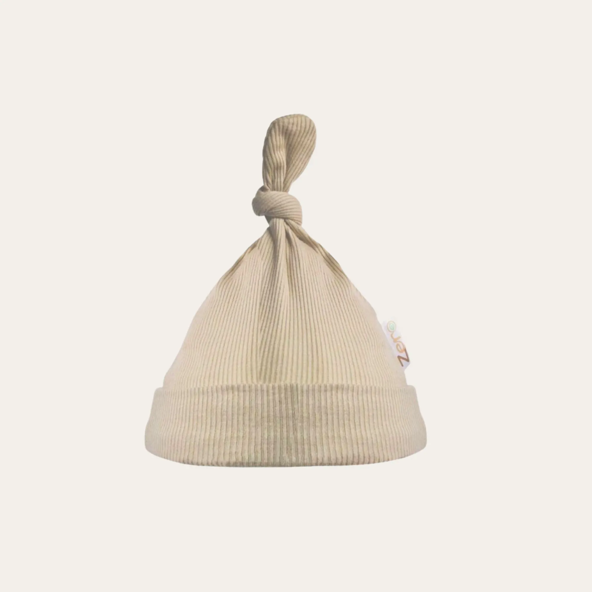 Beige Eco-Friendly Baby Hat 0-6 months.