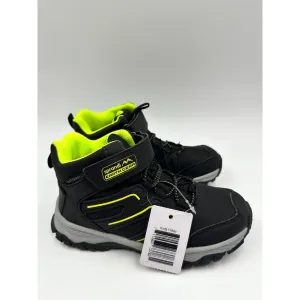 Big Kid size 1 High Top Black and Yellow Hikers