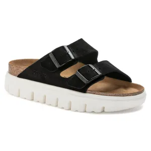 'Birkenstock' Women's Arizona Chunky Suede Leather Sandal - Black